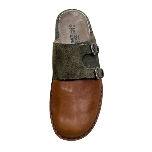 Naot Leilani Leather & Suede Clogs – Brown & Green – Size 8.5 - 9 - Picture 4 of 11